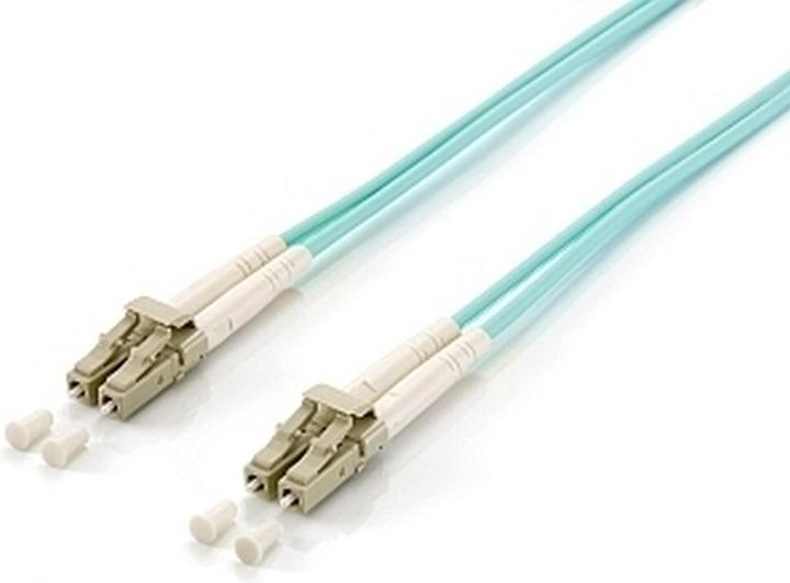 equip Câble patch à fibres optiques LC->LC multimode duplex OM3 turquoise (CAT7, 1 m)