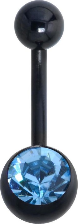 Produktbild Bijouteria Bauchpiercing (Chirurgenstahl 316L, PVD Beschichtung (schwarz), Zirkonia)