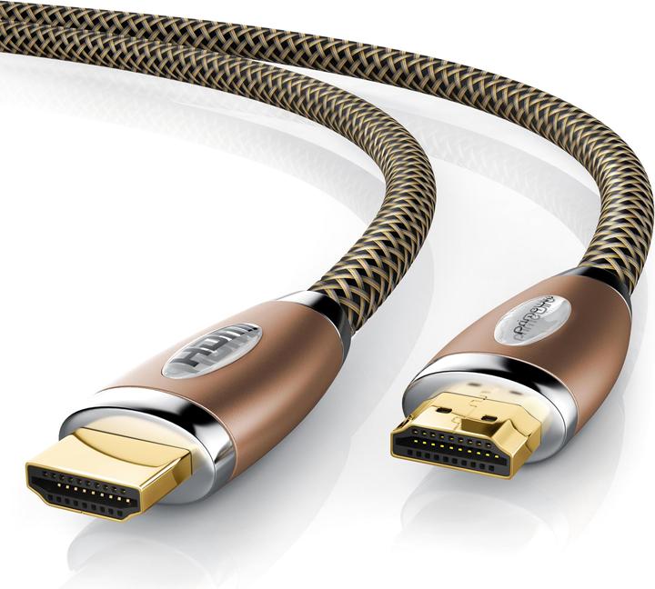 Primewire HDMI Kabel 2.0b - 4k Ultra HD 2160p - 3D - Nylonummantelung - Vollmetall Stecker - 3 fach geschirmt (10 m, HDMI, 2.0b)