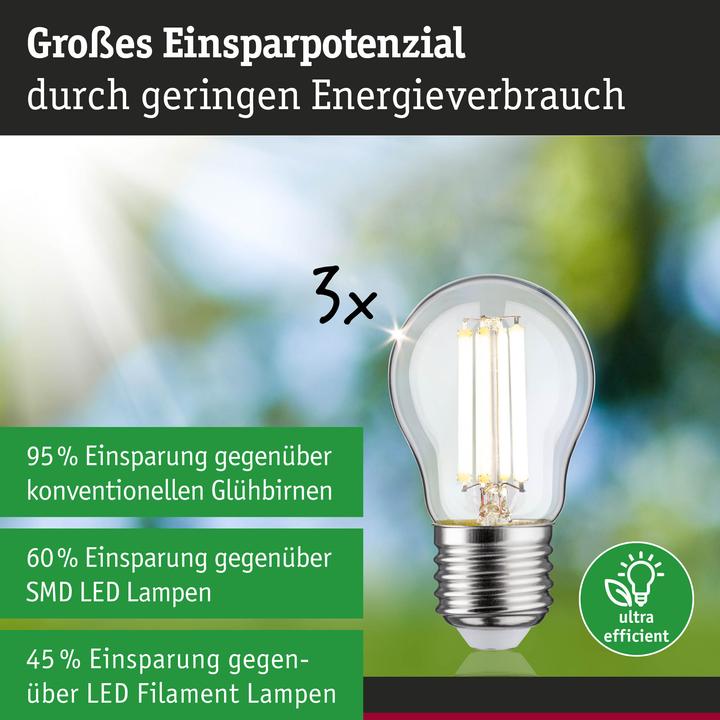Produktbild Paulmann Tropfen Eco-Line (E27, 2.50 W, 525 lm, 3 x, A)