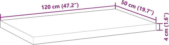 Produktbild vidaXL Schreibtischplatte Ölbeschichtung Akazie (120 x 50 x 4 cm)