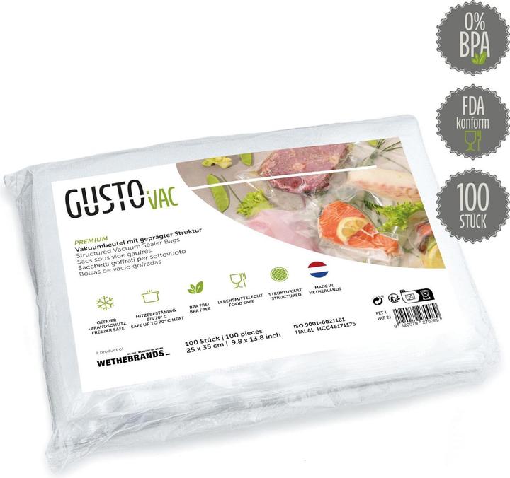 Produktbild Gusto Vac 100x Vakuumbeutel, 25x35cm (100 x)