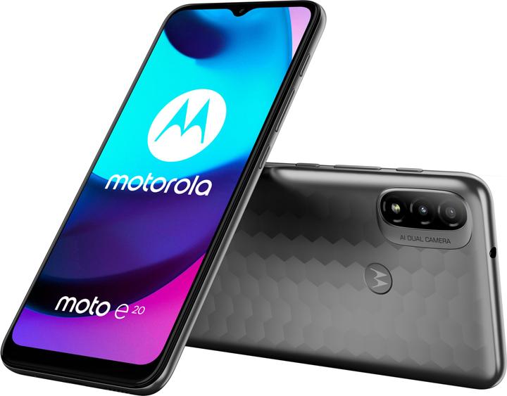 Image du produit Motorola Moto e20 (32 Go, Gris graphite, 6.50", Double SIM hybride, 4G)