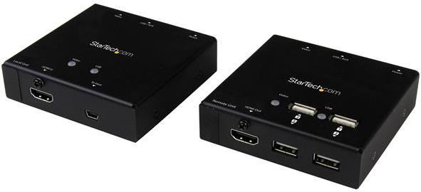 Produktbild StarTech HDMI OVER CAT6 WITH USB - 50M (Mini USB, 7 Ports)