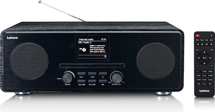 Actual product image Lenco DIR-261BK (DAB+, FM, Web radio, Wi-Fi, Bluetooth)