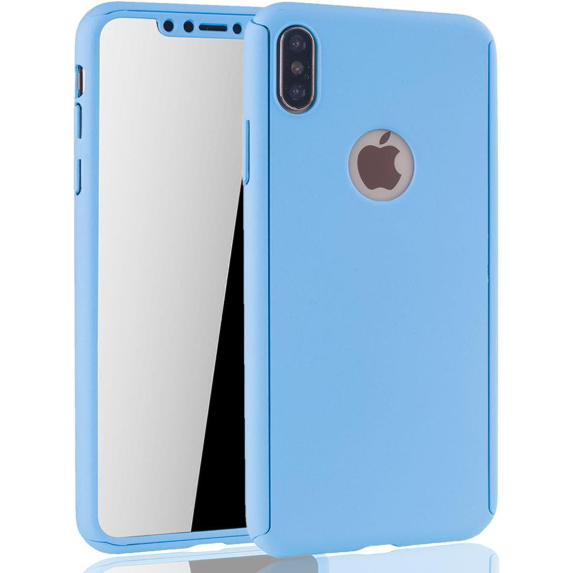 Thumbnail - König Design Hülle Handy Schutz für Apple iPhone XS Max Full Case Cover Displayschutz Blau (Apple iPhone XS Max), Smartp...