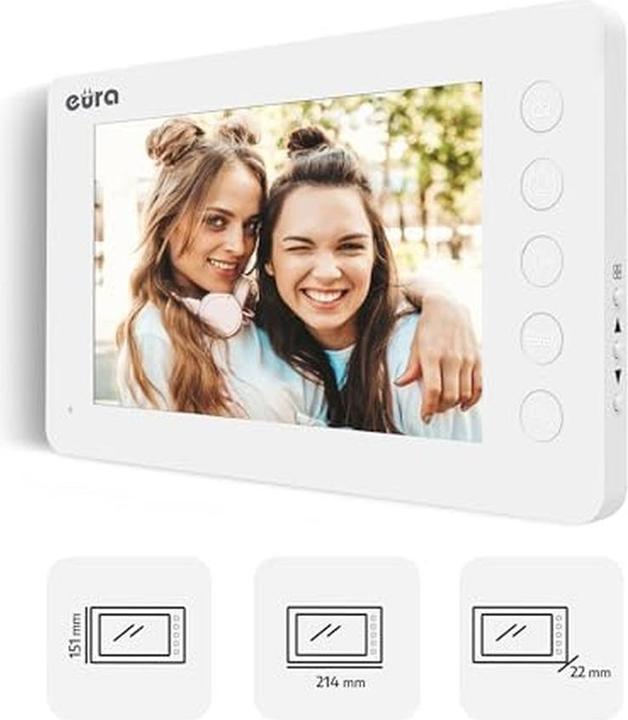 Produktbild Eura Video-Türsprechanlage weisser Monitor VDP-76A3
