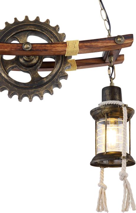 Productafbeelding Globo Hanglamp Abella antiek messing 2xE27 (E27)