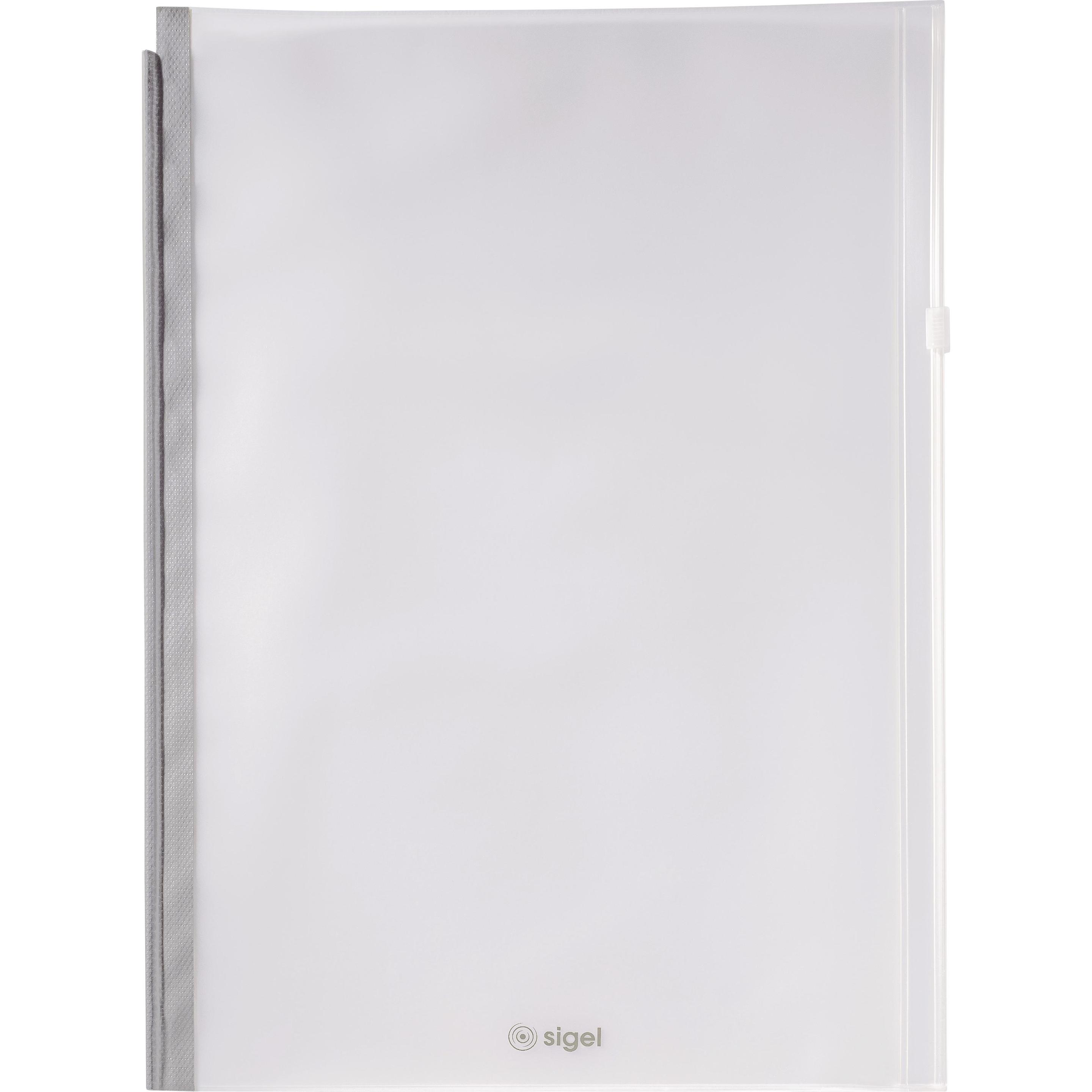 Sigel, Mappe, Sichthülle Flex A4 mit Zip-Verschluss, Grau (A4, 1 x)