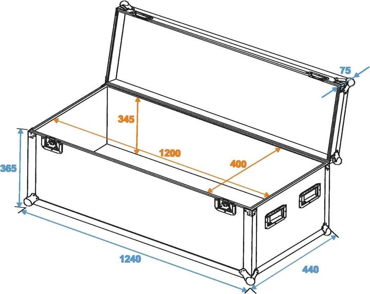 Produktbild Roadinger Universal-Case Profi 120x40x40cm (Universal)