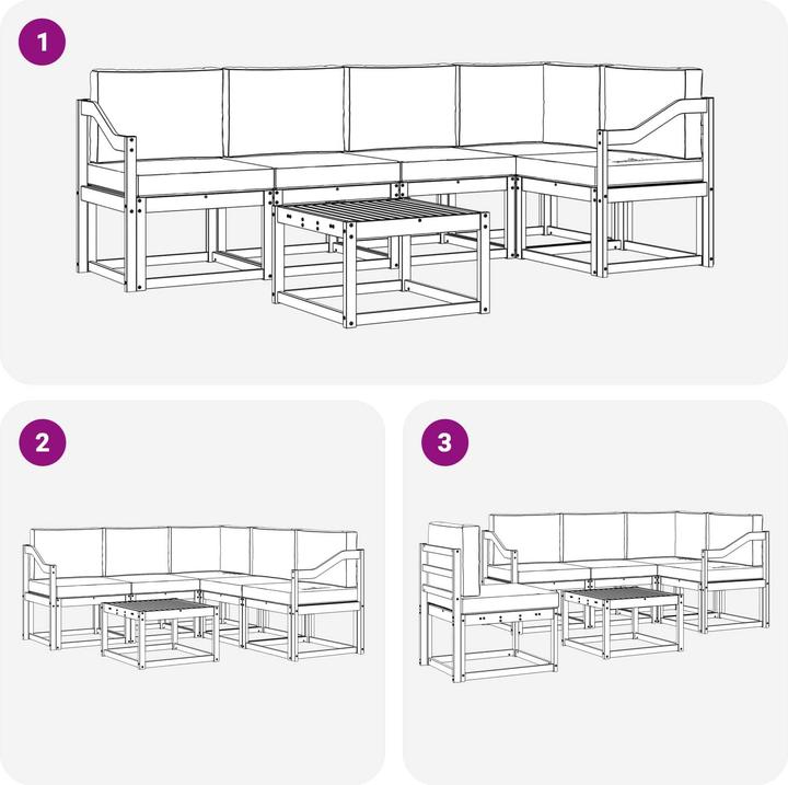 Produktbild vidaXL Outdoor-Sofa