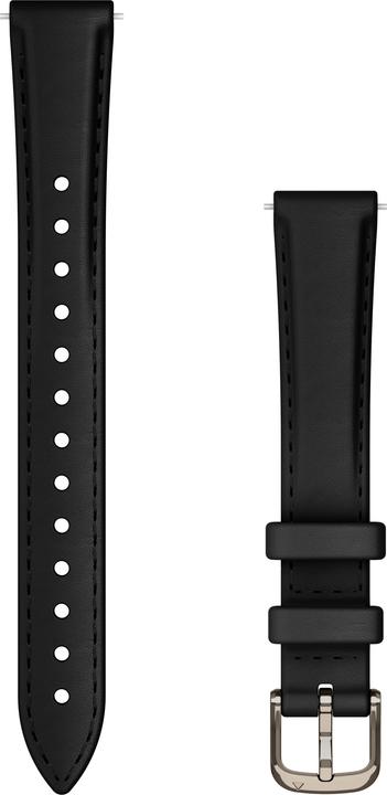 Produktbild Garmin watch strap Lily 2 Leather, black/cream gold (14 mm, Leder)