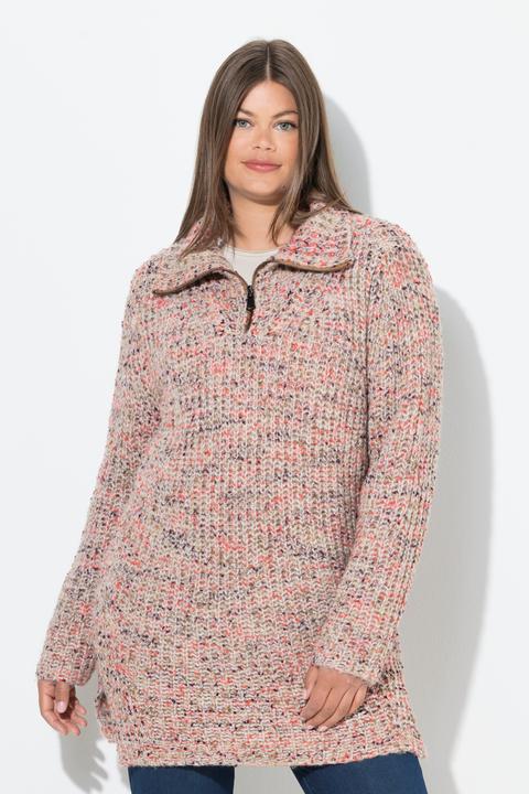 Produktbild Laurasøn Long-Strickpullover, Langarm, Trojakragen (54)