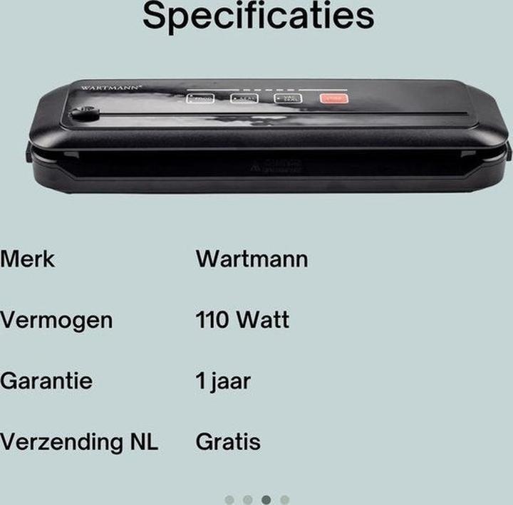 Actual product image Wartmann Vacumeermachine Zwart