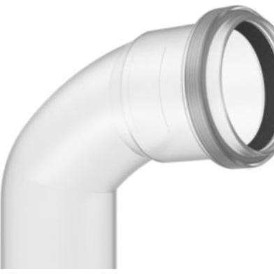 Bosch Zubehör, Warmwassergerät, DN60 - 87° bøjning - til aftraek