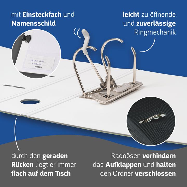 Produktbild Brunnen WAVE Ordner onyx Kunststoff 7,0 cm DIN A4 (A4, 70 mm, 1 Stk.)