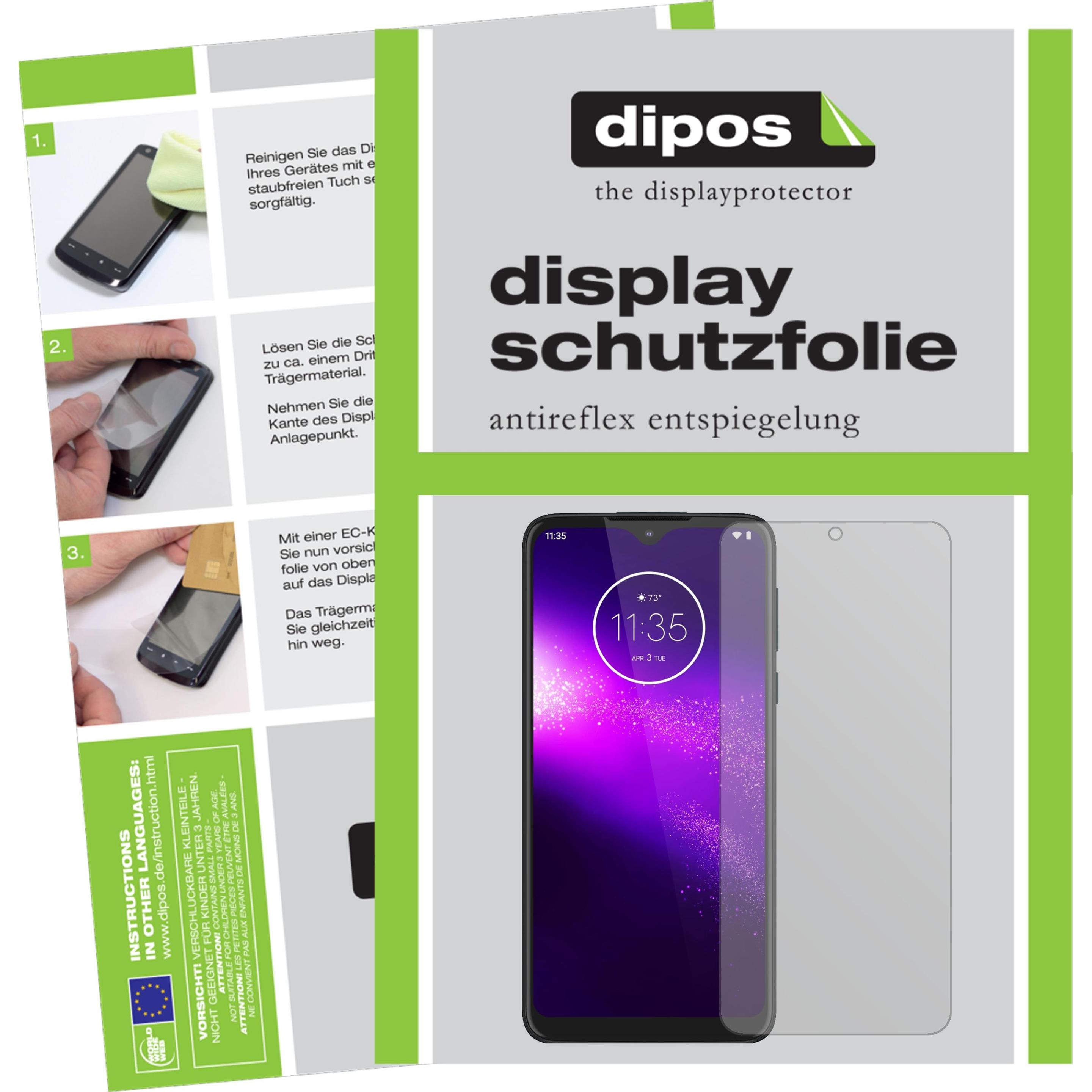 Dipos Displayschutzfolie Antireflex (5 Stück, Motorola One Macro), Smartphone Schutzfolie, Transparent