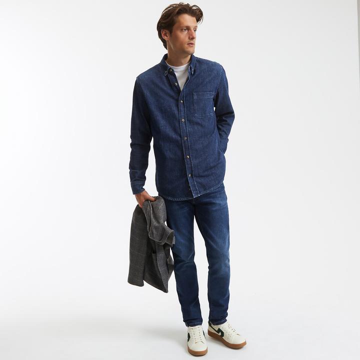 Immagine prodotto La Redoute Collections Camicia in denim con colletto abbottonato (L)