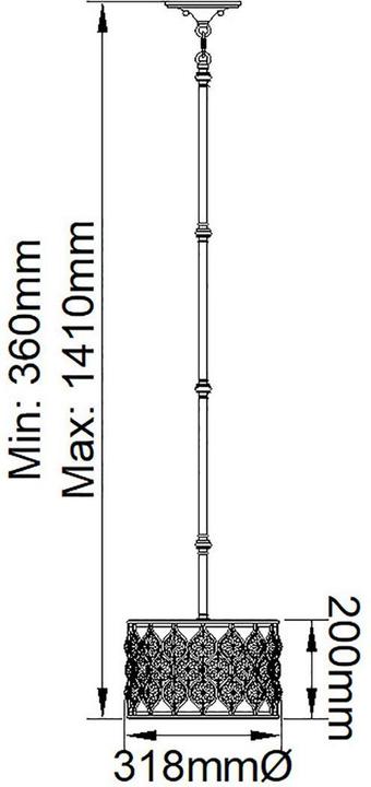 Image du produit Elstead Lighting Lucia Lampe à suspendre E27 20cm Argent bruni (E27)