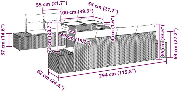 Produktbild vidaXL Gartensofa-set