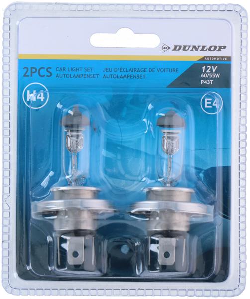 Image du produit Dunlop Eclairage voiture 2pc H4 12V 60/55W