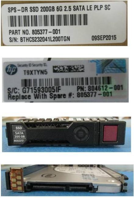 Actual product image HPE 805377-001 (200 GB, 2.5")
