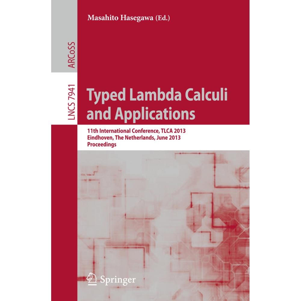 Typed Lambda Calculi and Applications, Fachbücher von Masahito Hasegawa