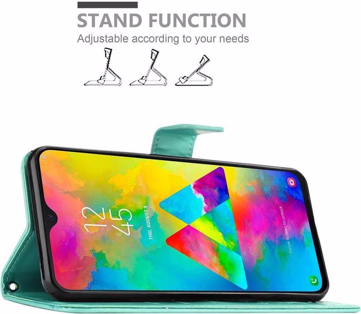 Actual product image Cadorabo Flower Book Cover (Samsung Galaxy M20)