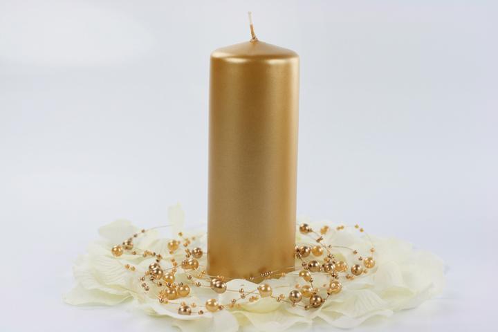 Produktbild Partydeco Goldene Kerze Metallic 15x6cm - (6St.) (6 Stk.)