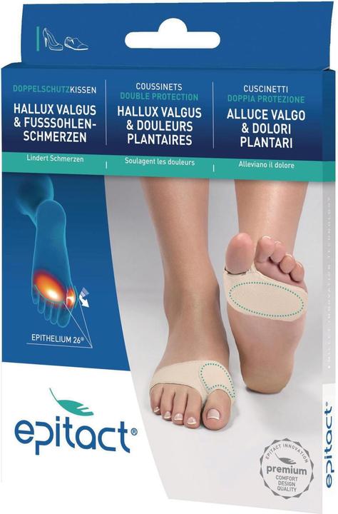 Actual product image Epitact Double protection cushion hallux valgus and painful soles of the feet size L (L)