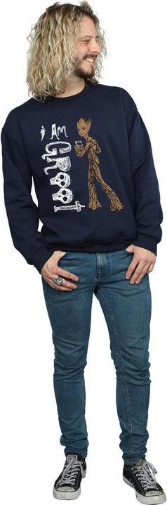 Actual product image Mens Avengers Infinity War I Am Teenage Groot Sweatshirt (3XL)