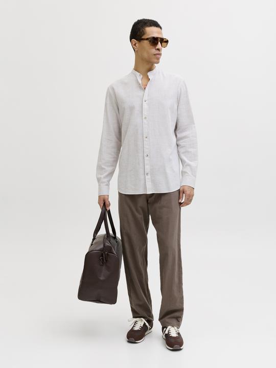 Actual product image Jack & Jones Jjesummer Linen Blend Band Shirt L/S Sn (XL)