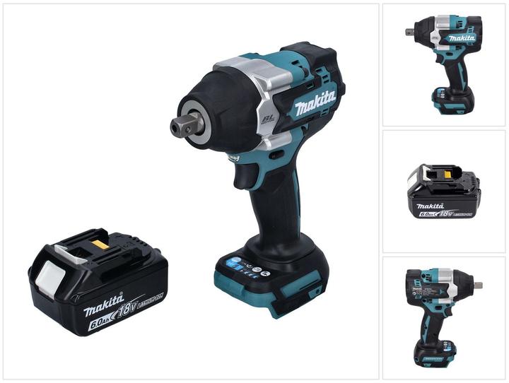 Actual product image Makita DTW 701 G1 Battery impact wrench 18 V 700 Nm 1/2" XPT Brushless + 1x rechargeable battery 6.0 Ah -