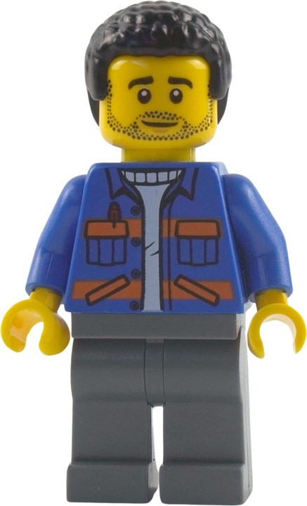 Produktbild LEGO Minifigur City Arbeiter Worker mit Rasenmaeher (952303, LEGO Technic)