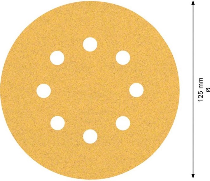 Produktbild Bosch Professional Zubehör EXPERT C470 Schleifpapier mit 8 Löchern für Exzenterschleifer, 125 mm, G 100, 50-tlg. (100)