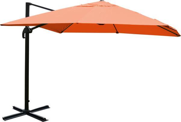 Actual product image Swisshandel24 Gastronomy traffic light umbrella, 3x4m (Ø5m) Polyester Alu/Steel 26kg - terracotta without stand (3 m)