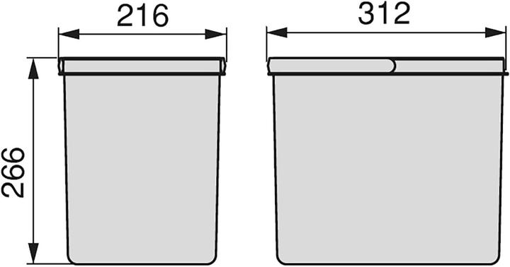 Produktbild Emuca Abfallsammler (15 l)