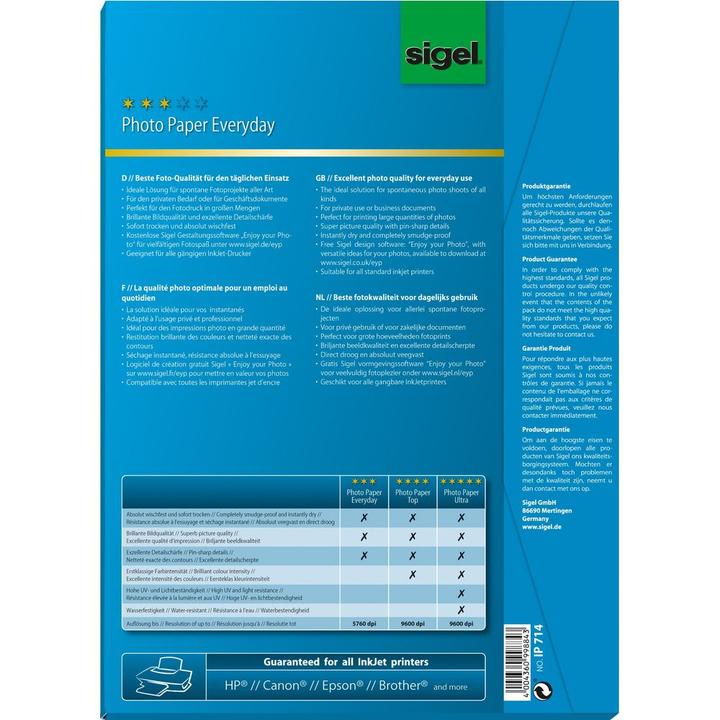 Produktbild Sigel Inkjet Everyday (170 g/m², A4, 50 Stk.)
