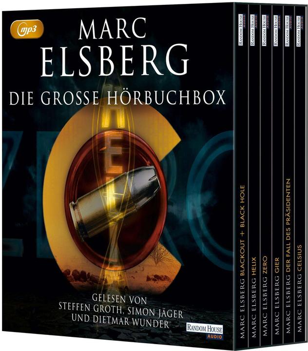 Immagine prodotto La grande scatola degli audiolibri - °C - Celsius - La caduta del presidente - Greed - Helix - Zero (Marc Elsberg, Tedesco)