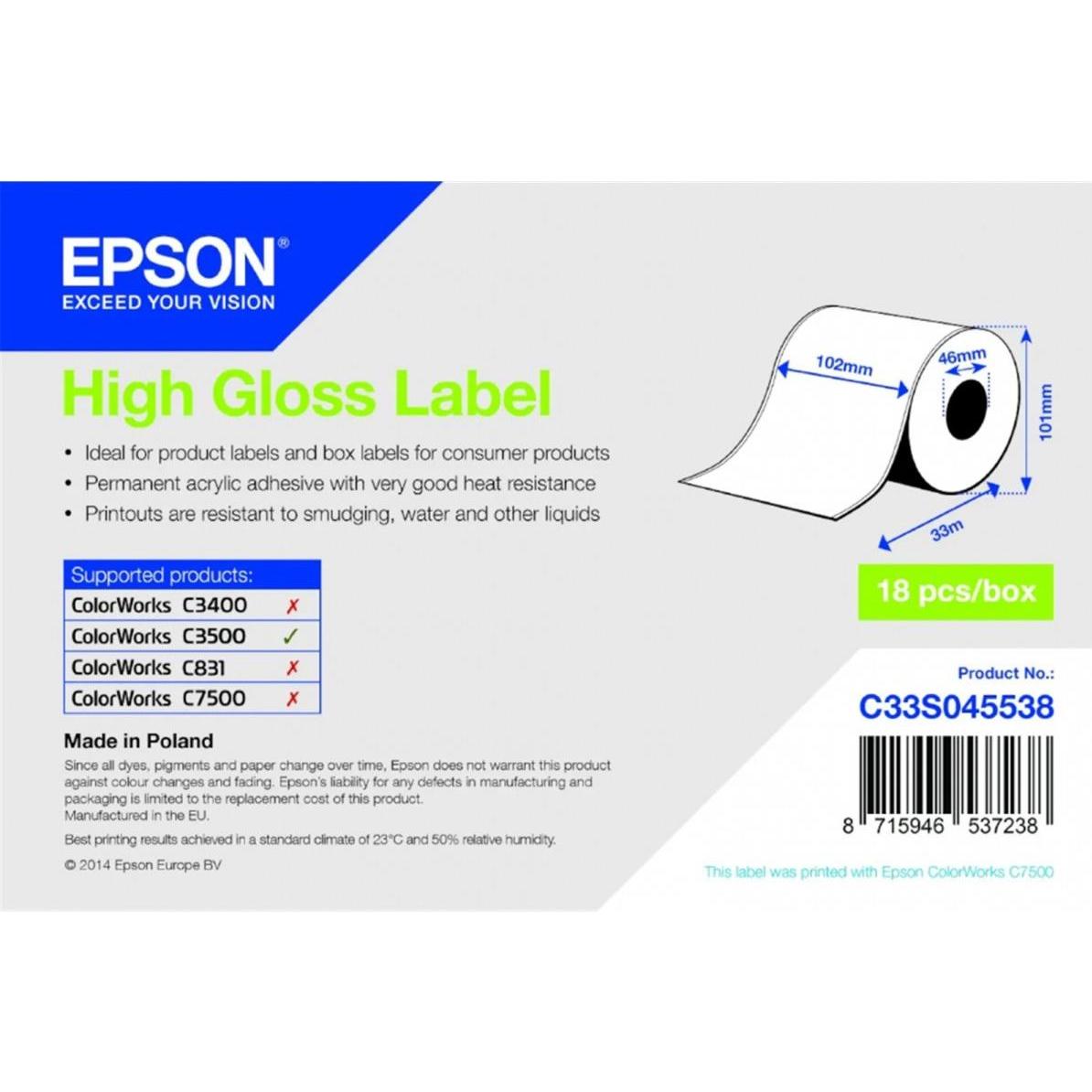 Epson, Etiketten, High Gloss Label
