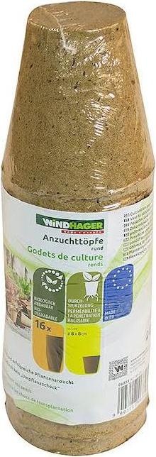 Actual product image Windhager Growing pots round 16pcs.
