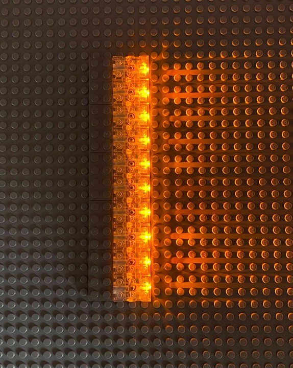 Produktbild LEGO 2x3 Lichtsteine Leuchtstein Gelb Orange LED - 54930c02 NEU! Teile 5x (54930)