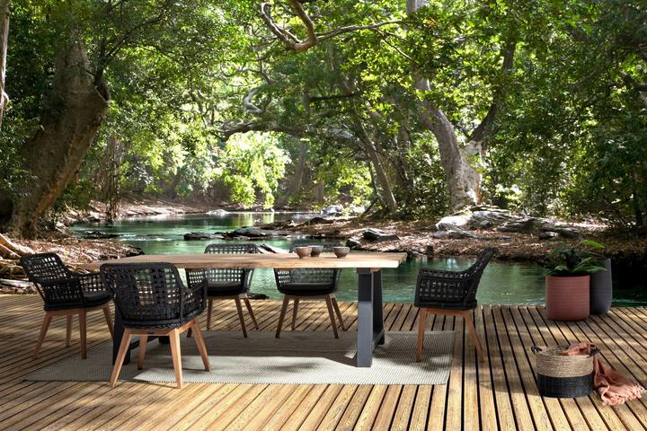 Actual product image Bizzotto Garden table Rolland anthracite (240 x 100 x 77 cm)