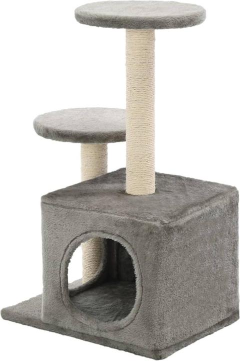 Produktbild vidaXL Kratzbaum (60 cm, Beige mit Pfoten-Muster)