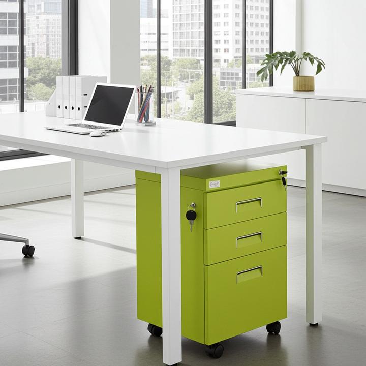 Produktbild Jet-Line Rollcontainer PAUL grün Rollschrank Bürocontainer knock-down