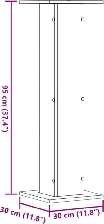 Immagine prodotto VidaXL Supporto per diffusori 2 pezzi 30 x 30 x 95 cm (1 coppia, Cavalletto)