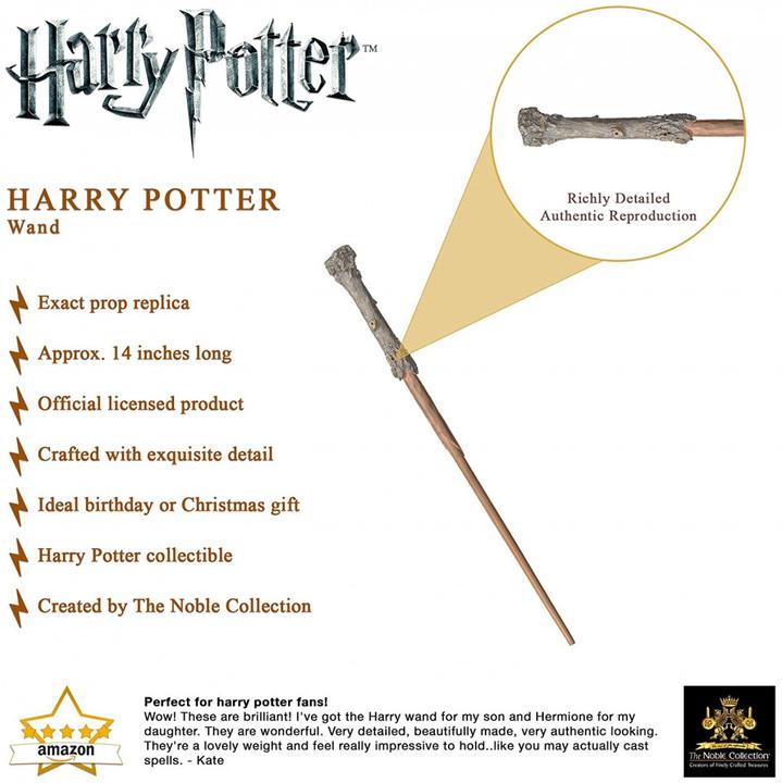 Actual product image Noble Collection Harry Potter Zauberstab