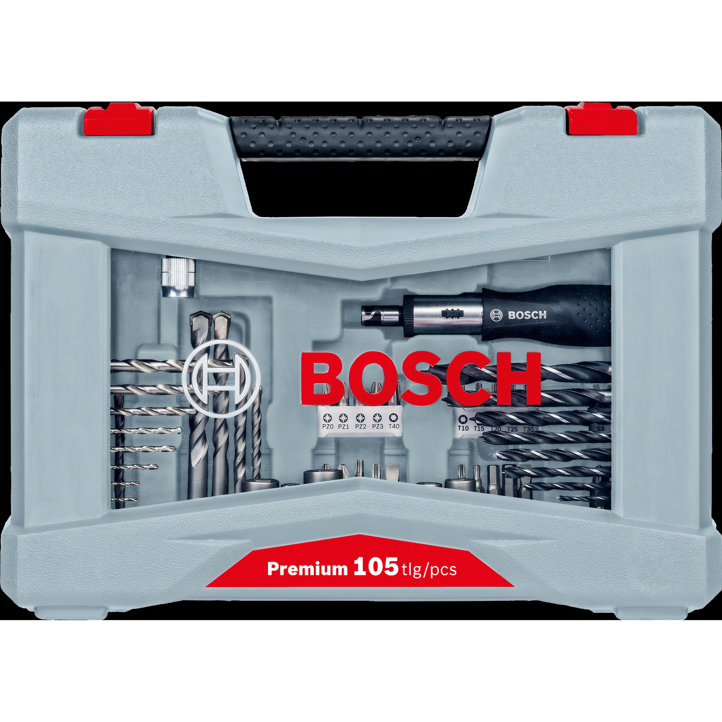 Bosch Professional Zubehör, Bohrereinsatz, 105-tlg. Premium X-Line Bohrer- und Schrauber-Set (3 mm, 4 mm, 5 mm, 6 mm, 7 ...