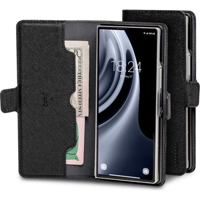 Goospery Premium Diary Case Series Hülle (Samsung Galaxy Z Fold6), Smartphone Hülle, Schwarz