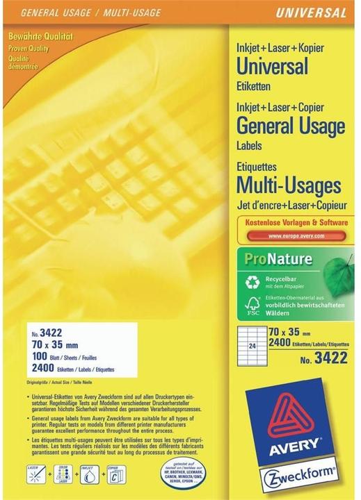 Immagine prodotto Avery etichette universali